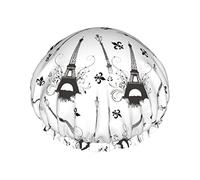 Tour Eiffel Amour Bonnets De Bain Pour Enfants Bonnet De Cheveux Bonnets De Douche Réutilisables Bonnet De Cheveux De Douche Doux Et Élastique Pour Cheveux Longs Cheveux Courts Cheveux Bouclés