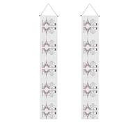 Tour Eiffel avec Paris Couple Fleurs Floral Graduation Porche Bannière Décorations à Suspendre Panneau Réutilisable Fête Université Cérémonies Porte d'entrée