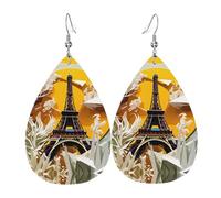 Tour Eiffel De Paris Boucles D'Oreilles En Cuir Tendance Boucle D'Oreille Légères Pendantes D'Oreille Pour Quotidien Femme