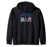 Tour Eiffel de Paris Notre Dame Arc de Triomphe Art Souvenir Sweat à Capuche