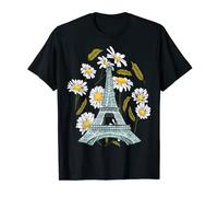 Tour Eiffel Fleur Automne Paris Automne Souvenir de Paris Automne en France T-Shirt