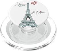 Tour Eiffel I Love Paris Souvenir France Parisien Français PopSockets PopGrip pour MagSafe
