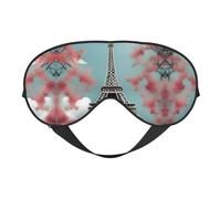 Tour Eiffel - Masque doux pour les yeux - Sommeil confortable - Élastique pour la nuit - Couvre les yeux pour les voyages et la méditation
