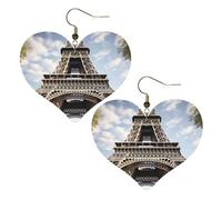 Tour Eiffel, Monument Français De Paris Pendantes En Cuir Tendance Boucle D'Oreille Légères Boucles D'Oreilles Pour Quotidien Femme Fête Des Mères