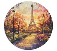 Tour Eiffel Papier Puzzle Jeu De Société Adulte Activités Familiales Stimulantes 1000 Pieces La Dame de Fer Casse-tête Qualité Premium pour Adultes 1000pcs (67.5x67.5cm)