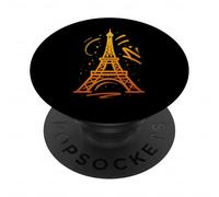 Tour Eiffel Paris Art Sketch Design PopSockets PopGrip Adhésif