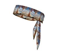 Tour Eiffel Paris Automne Impression One-Pack Bandeaux Tie Headbands Moisture Athletic Sports Head Band For Men and Women