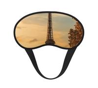 Tour Eiffel Paris Automne Imprimé Adulte Masque pour les Yeux Lavable pour Bloquer le Sommeil Sieste pour Voyage Camping Nuit Repos