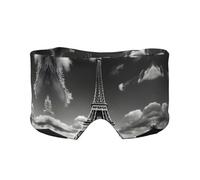 Tour Eiffel Paris et nuage Imprimé Tour Eiffel Masque Cache-oreilles Masque de sommeil Bandeau réglable Yoga Voyage Garde au chaud Ombrage Confortable Aide