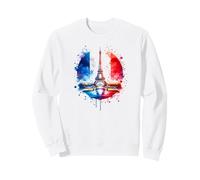 Tour Eiffel Paris France Drapeau Français Vacances Parisiennes Sweatshirt