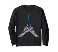 Tour Eiffel Paris France Nuit Paysage urbain Oeuvre d'art Manche Longue