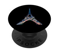 Tour Eiffel Paris France Nuit Paysage urbain Oeuvre d'art PopSockets PopGrip Adhésif