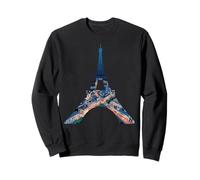 Tour Eiffel Paris France Nuit Paysage urbain Oeuvre d'art Sweatshirt