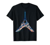 Tour Eiffel Paris France Nuit Paysage urbain Oeuvre d'art T-Shirt