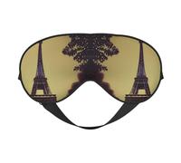 Tour Eiffel Paris Masque de sommeil 100 % soie de mûrier naturelle avec couvre-yeux ultra doux pour dormir, voyage, sieste