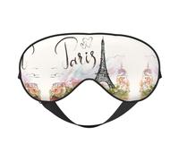 Tour Eiffel Paris Masque de sommeil confortable pour les yeux pour dormir, masque de sommeil bloquant la lumière avec sangle réglable