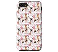 Tour Eiffel Paris Paris Fleurs Roses Coeurs Coque pour iPhone SE (2020) / 7/8