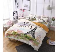 Tour Eiffel Paris Parure Lit Housse De Couette X Cm Polyester Coton Housse De Couette Personne Avec Deux Taies D'oreiller X Cm Moelleux