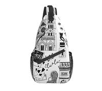 Tour Eiffel Paris Sac bandoulière, Sac à bandoulière décontracté pour Homme et Femme