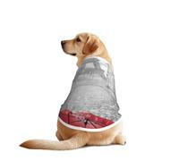 Tour Eiffel Paris Street Red Umbrella Print Gilet pour chien, doux et respirant, sans manches, vêtements tendance pour les races moyennes et grandes