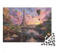 Tour Eiffel Paris View_2 Puzzle 1000 Pièces Adulte avec Couleurs Éclatantes, Jeu De Puzzle Classique défi Entre Amis pour Un Tableau À Encadrer, Superbe Idée Cadeau 38x26cm/1000pcs
