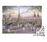 Tour Eiffel Paris View Grille 1000 Pièces Famille Cadeau Anniversaire Antistress Développement De La Concentration Top Qualité Carton Épais 52x38cm/1000pcs