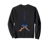 Tour Eiffel Paris Vue de nuit Lumières de la ville Art Sweatshirt