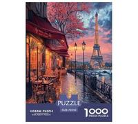 Tour Eiffel Puzzle 1000 Pieces Cadeau Unique Art Jeu Éduchatif Challenge Toy À De Qualité Supérieure Peinture Art pour Adultes Enfants 70x50cm/1000pcs
