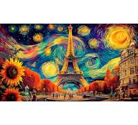 Tour Eiffel Puzzle 1000 pièces Educa Cadeau Unique De l'art Décoration Jeu éduchatif Challenge Toy pour Adultes & Enfants des 14 Ans 38x26cm/1000pcs