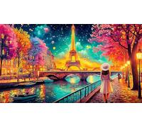 Tour Eiffel Puzzle 1000 pièces Educa Divertissement créatif Décoration Intérieure Jeu éduchatif Challenge Toy pour Adultes & Enfants des 14 Ans 38x52cm/1000pcs