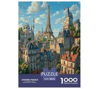 Tour Eiffel Puzzle 1000 Pièces Educa Jouet en Bois Cadeau Unique De l'art De La DécoRation Jeu Éduchatif Challenge Toy Adultes Et Enfants À Partir De 14 Ans 38x26cm/1000pcs