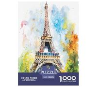 Tour Eiffel Puzzle 1000 Pièces Educa Jouet en Bois Cadeau Unique De l'art De La Décoration Jeu Éduchatif Challenge Toy pour Adultes Et Enfants À Partir De 12 Ans 38x26cm/1000pcs
