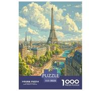 Tour Eiffel Puzzle 1000 Pièces Educa Jouet en Bois Cadeau Unique DécoRation Intérieure Jeu Éduchatif Challenge Toy pour Adultes Et Enfants À Partir De 12 Ans 38x26cm/1000pcs