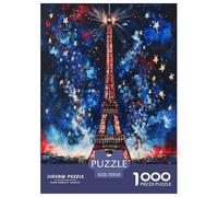 Tour Eiffel Puzzle 1000 Pièces Educa Jouet en Bois Divertissement Créatif De l'art De La Décoration Jeu Éduchatif Challenge Toy pour Adultes Et Enfants À Partir De 12 Ans 70x50cm/1000pcs