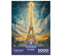 Tour Eiffel Puzzle 1000 Pièces Educa Jouet en Bois Divertissement Créatif De l'art De La Décoration Jeu Éduchatif Challenge Toy Adultes & Enfants des 14 Ans 38x26cm/1000pcs
