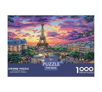 Tour Eiffel Puzzles Divertissement Créatif Activités Familiales Stimulantes 1000 Stukjes The Iron Lady Casse-tête Qualité Premium pour Adultes 38x26cm/1000pcs