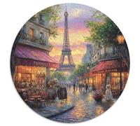 Tour Eiffel Puzzles Jeu De Société Adulte Activités Familiales Stimulantes 1000 Pièces La Dame de Fer Casse-tête Qualité Premium pour Adultes 1000pcs (67.5x67.5cm)
