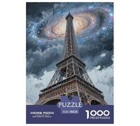 Tour Eiffel Puzzles pour Adultes 1000 Pièces Bâtiment Landmark Puzzle pour Toute La Famille Défi Jouet Difficile Cadeau Unique Décoration Intérieure 38x26cm/1000pcs