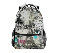 Tour Eiffel Sac à dos d'école étanche Sac à bandoulière Sac à dos de gym Sac à dos pour ordinateur portable Paris France Sac décontracté Journée de voyage en plein air Sac de sport pour femme homme enfant