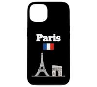 Tour Eiffel Souvenir Paris Arc de Triomphe France Drapeau Coque pour iPhone 13