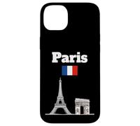 Tour Eiffel Souvenir Paris Arc de Triomphe France Drapeau Coque pour iPhone 14 Plus