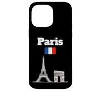 Tour Eiffel Souvenir Paris Arc de Triomphe France Drapeau Coque pour iPhone 14 Pro Max