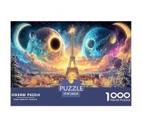 Tour Eiffel1000 Pièces Amusants PuzzleTour de la Ville pour Adultes De Jeu pour Adultes Difficile EtStimulant Del'art DeLaDécoration 38x26cm/1000pcs