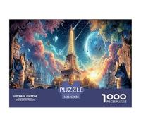 Tour Eiffel1000 Pièces Amusants PuzzleTour de la Ville pour Adultes De Jeu pour Adultes Premium avec Défis Del'art DeLaDécoration 52x38cm/1000pcs