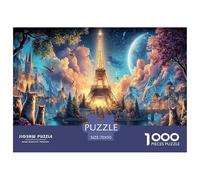 Tour Eiffel1000 Pièces Amusants PuzzleTour de la Ville pour Adultes De Jeu pour Adultes Premium avec Défis Del'art DeLaDécoration 70x50cm/1000pcs