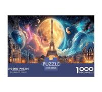 Tour Eiffel1000 Pièces Aquarelle Puzzle Tour de la Ville pour Adultes De Jeu pour Adultes Parfaitpourla Détente Paysagedes QuatreSaisons 38x26cm/1000pcs