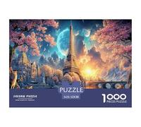 Tour Eiffel1000 Pièces Puzzle À ThèmeTour de la Ville pour Adultes De Jeu pour Adultes Parfaitpourla Détente Paysagedes QuatreSaisons 52x38cm/1000pcs