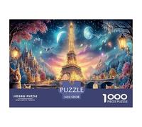 Tour Eiffel1000 Pièces Puzzle ColoréTour de la Ville pour Adultes De Jeu pour Adultes Parfaitpourla Détente Del'art DeLaDécoration 52x38cm/1000pcs