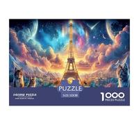Tour Eiffel1000 Pièces PuzzlePièces Tour de la Ville pour Adultes De Jeu pour Adultes Parfaitpourla Détente Del'art DeLaDécoration 52x38cm/1000pcs