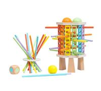 Tour en bois - Jeu de chute de balle comptant jouet | Jouet d'apprentissage de style pour le développement des compétences cognitives, jeu d'éducation précoce pour filles